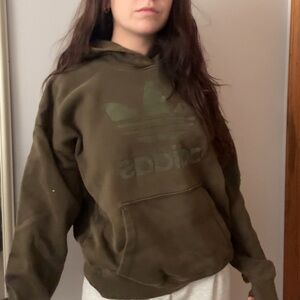 Dark Green Adidas Hoodie Size Small